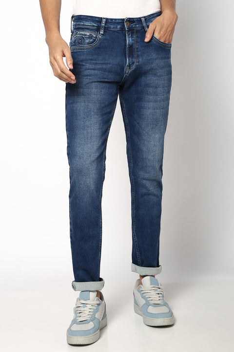 Dark Blue Slim Fit Jeans - Jeans - 241010221