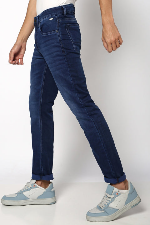 Dark Blue Slim Fit Jeans - Jeans - 241010323