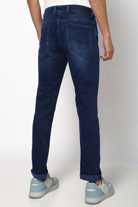 Dark Blue Slim Fit Jeans - Jeans - 241010323