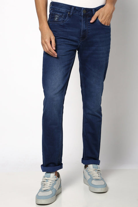 Dark Blue Slim Fit Jeans - Jeans - 241010323