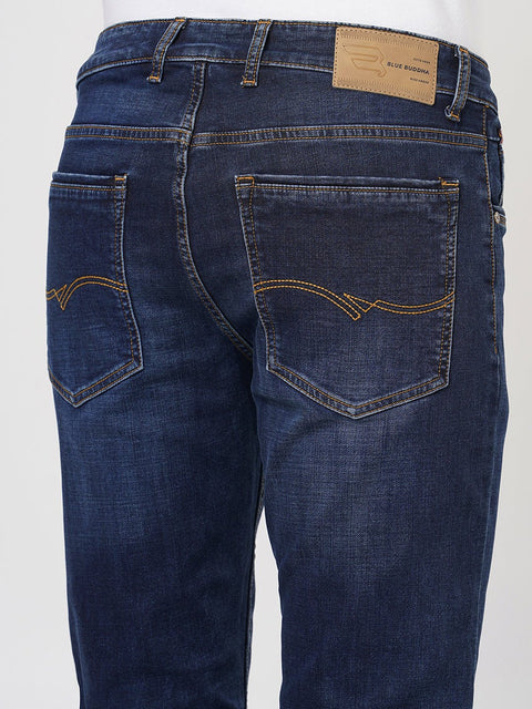 DARK BLUE SLIM FIT KNITTED DENIM - Jeans - 251010862