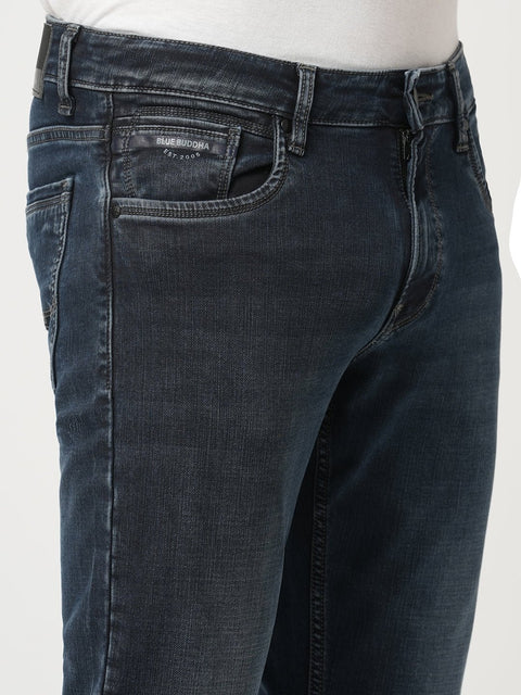 DARK BLUE SLIM FIT KNITTED JEANS - Jeans - 250910720