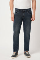DARK BLUE SLIM FIT KNITTED JEANS - Jeans - 250910720