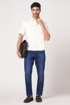 DARK BLUE SLIM FIT KNITTED MEN'S DENIM - Jeans - 251211035