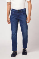 DARK BLUE SLIM FIT KNITTED MEN'S DENIM - Jeans - 251211035