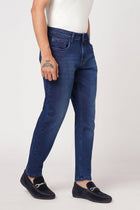 DARK BLUE SLIM FIT KNITTED MEN'S DENIM - Jeans - 251211035
