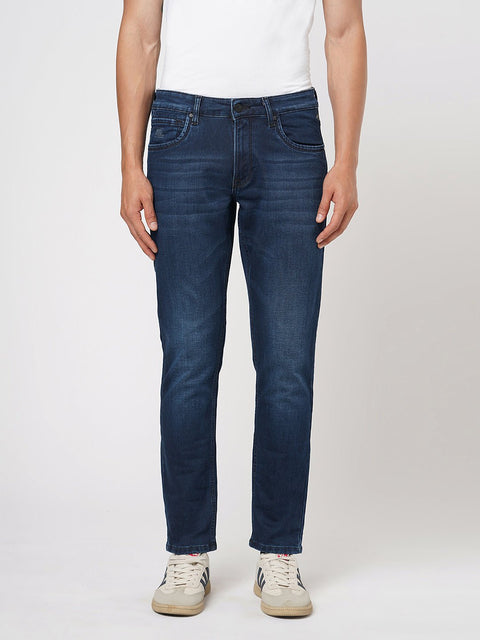 DARK BLUE SLIM FIT REGULAR WASH DENIM - Jeans - 251110910