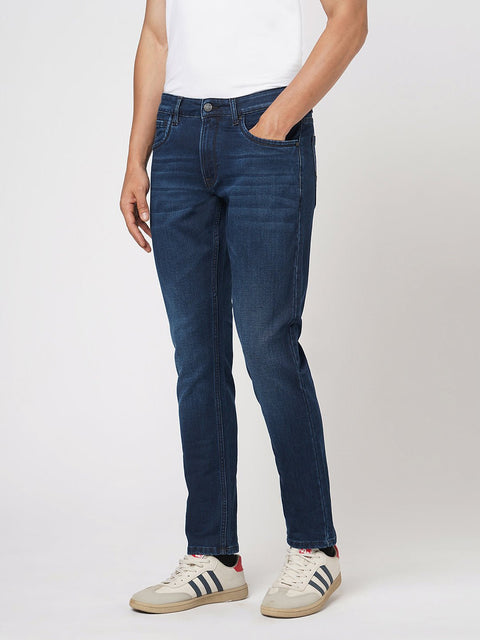 DARK BLUE SLIM FIT REGULAR WASH DENIM - Jeans - 251110910