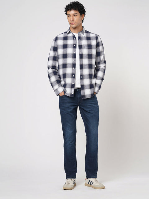 DARK BLUE SLIM FIT REGULAR WASH DENIM - Jeans - 251110910