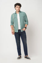 DARK BLUE SLIM TWILL JEANS - Jeans - 250810464