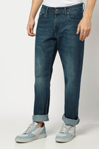 Dark Blue Straight Fit Jeans - Jeans - 250410145