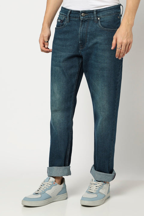 Dark Blue Straight Fit Jeans - Jeans - 250410145