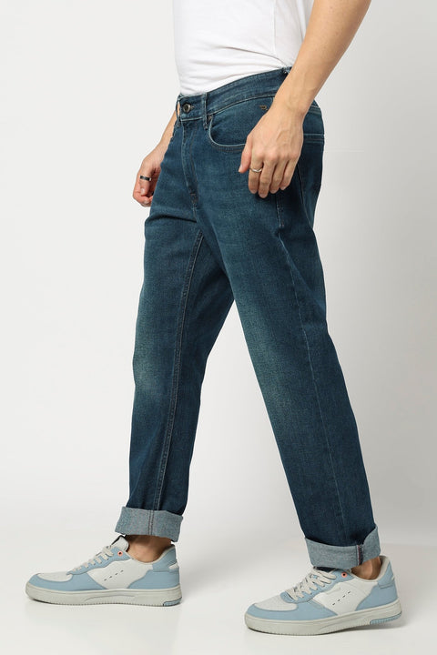 Dark Blue Straight Fit Jeans - Jeans - 250410145