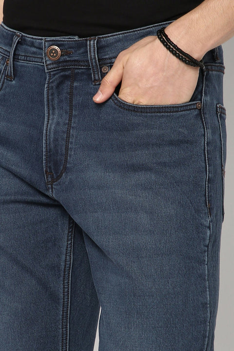 Dark Blue Straight Fit Jeans - Jeans - 240610626