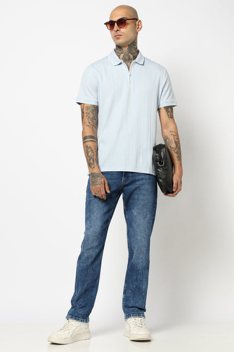 DARK BLUE STRAIGHT FIT JEANS - Jeans - 250410105