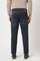 DARK BLUE STRAIGHT FIT KNITTED JEANS - Jeans - 251010772