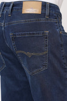 DARK BLUE STRAIGHT FIT KNITTED MENS DENIMS - Jeans - 251010852