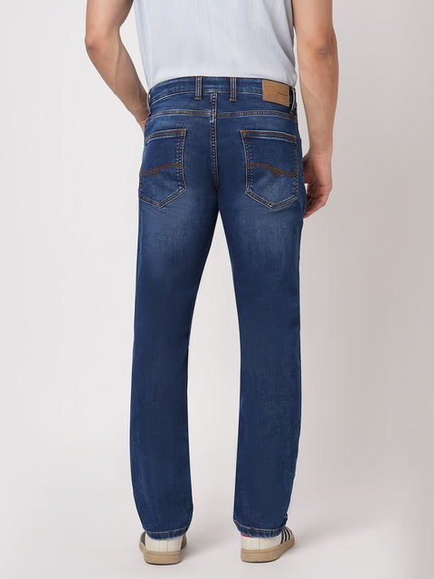 DARK BLUE STRAIGHT FIT REGULAR WASH DENIM - Jeans - 251210955