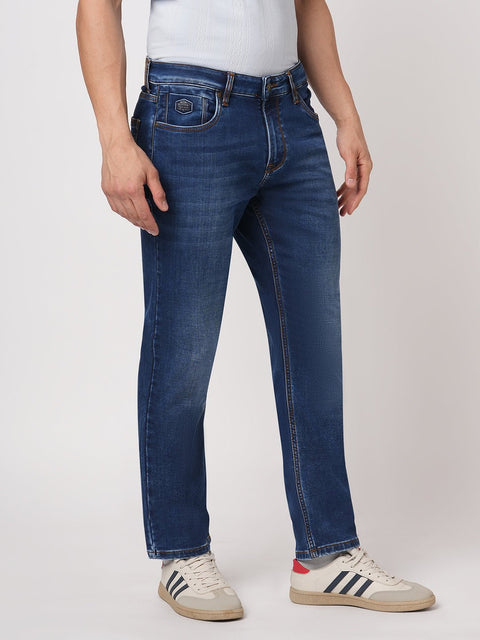 DARK BLUE STRAIGHT FIT REGULAR WASH DENIM - Jeans - 251210955