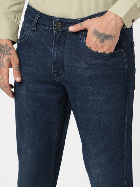 DARK BLUE TWILL ANKLE FIT DENIM - Jeans - 251010822