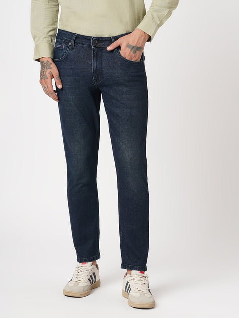DARK BLUE TWILL ANKLE FIT DENIM - Jeans - 251010822