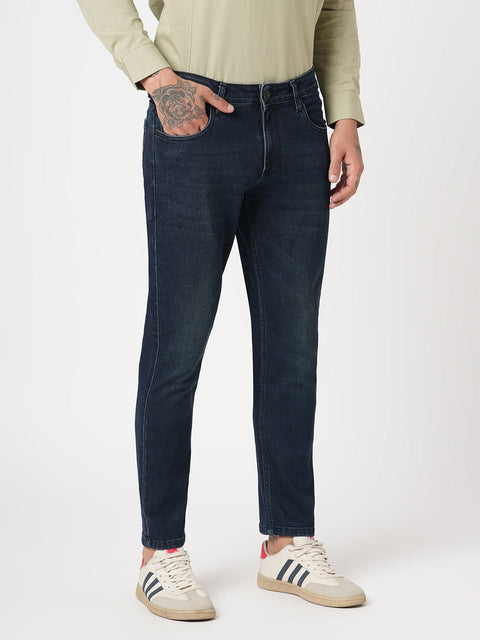 DARK BLUE TWILL ANKLE FIT DENIM - Jeans - 251010822