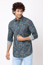 Dark Green Overall Printed Shirt - Shirt - 230625224