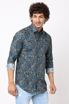 Dark Green Overall Printed Shirt - Shirt - 230625224