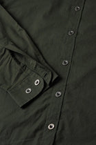 Dark Green Solid Cotton Shirt - Shirt - 230524818