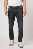 DARK GREY ANKLE FIT KNITTED DENIM - Jeans - 251211015
