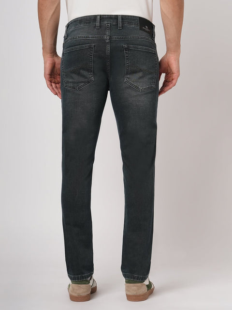 DARK GREY ANKLE FIT KNITTED DENIM - Jeans - 251211015