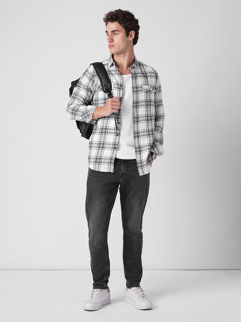 DARK GREY ANKLE FIT TWILL DENIM - Jeans - 260110006