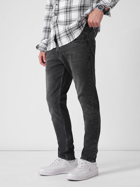 DARK GREY ANKLE FIT TWILL DENIM - Jeans - 260110006
