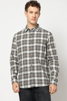 Dark Grey Checkered Shirt - Shirts - 250531173