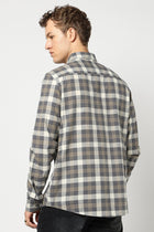 Dark Grey Checkered Shirt - Shirts - 250531173