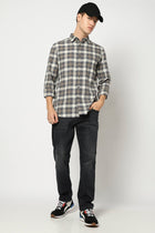 Dark Grey Checkered Shirt - Shirts - 250531173