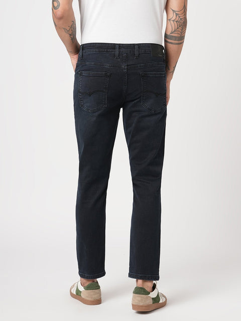 DARK GREY KNITTED ANKLE FIT DENIM - Jeans - 251010857