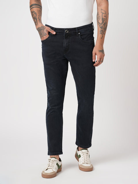 DARK GREY KNITTED ANKLE FIT DENIM - Jeans - 251010857