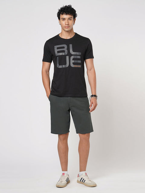 DARK GREY REULAR FIT SHORTS - Shorts - 251050031