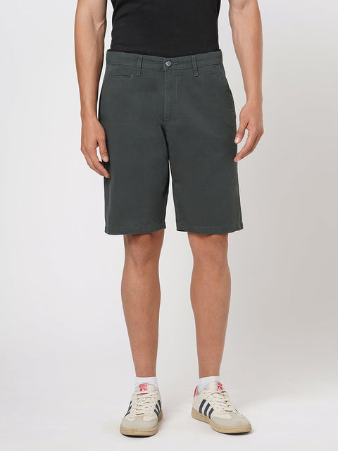 DARK GREY REULAR FIT SHORTS - Shorts - 251050031