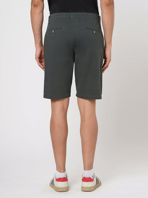 DARK GREY REULAR FIT SHORTS - Shorts - 251050031