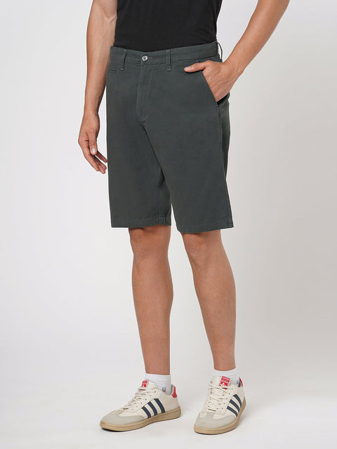 DARK GREY REULAR FIT SHORTS - Shorts - 251050031