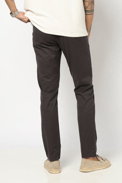 DARK GREY SLIM FIT MENS TROUSERS - Trousers - 