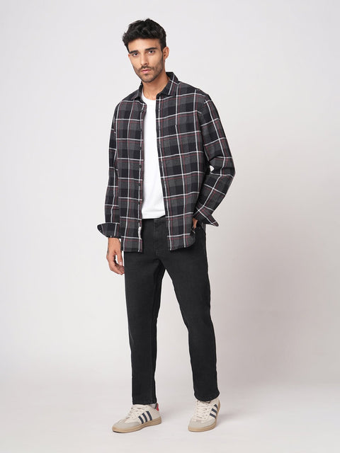 DARK GREY STRAIGHT FIT TWILL DENIM - Jeans - 251210965