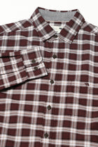 Dark Maroon Casual Checkered Shirt - Shirts - 250330863