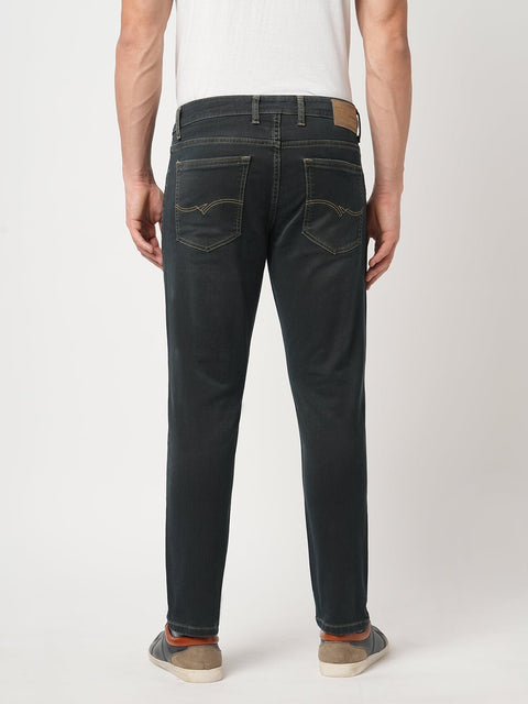 DARK TINTED ANKLE FIT KNITTED JEANS - Jeans - 251010827