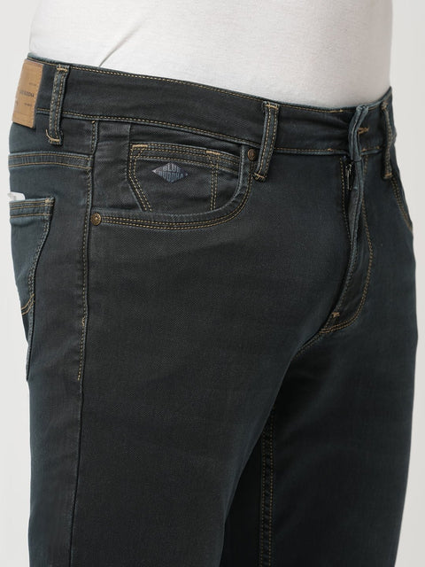 DARK TINTED ANKLE FIT KNITTED JEANS - Jeans - 251010827