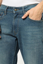 Dark Tinted Blue Straight Fit Jeans - Jeans - 250510190
