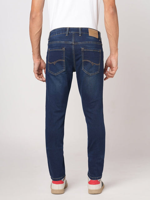 DARK TINTED KNITTED ANKLE FIT DENIM - Jeans - 251110915