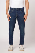 DARK TINTED KNITTED ANKLE FIT DENIM - Jeans - 251110915